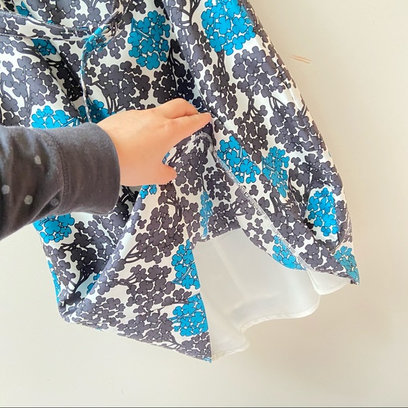 Silk dress Jacob size 2, turquoise blue floral - Picture 4 of 8